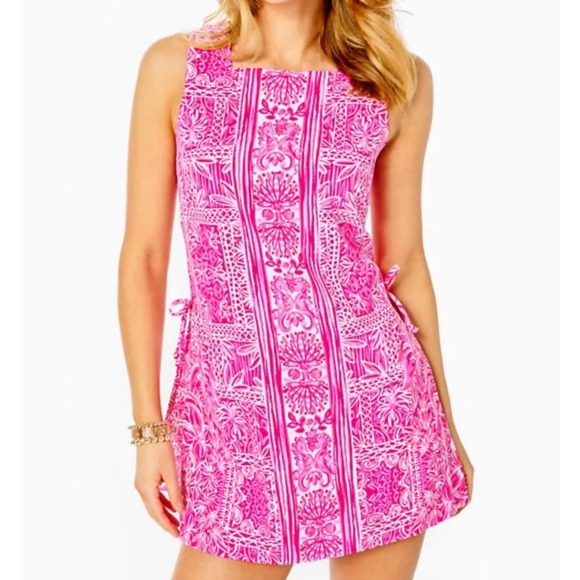 Lilly Pulitzer Donna Romper Mini Dress, New Blooms Pink, Size 0‎ - Picture 1 of 8